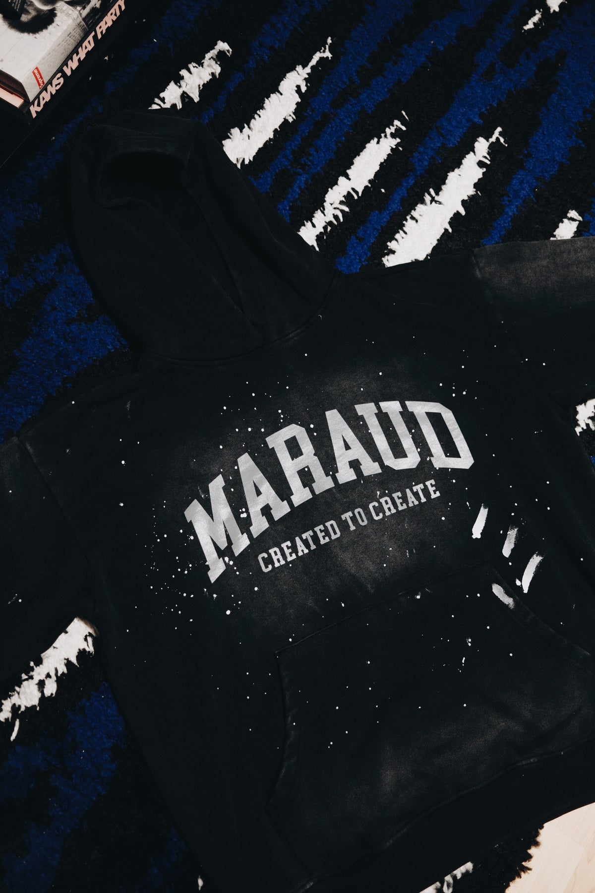 BLACK PAINT HOODIE